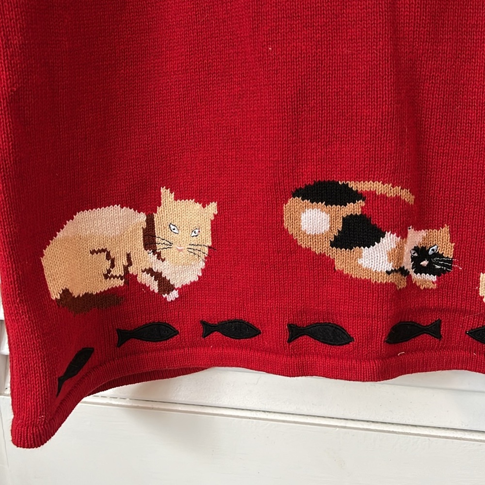 Red Cat Design Sweater - Picture 7 of 8